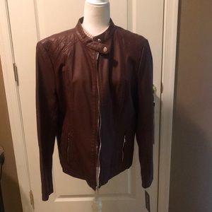 NWT Faux Leather Moto Jacket